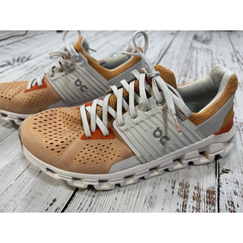 On Cloud Swift Women's Athletic Running Shoes, Orange/White, Size 8